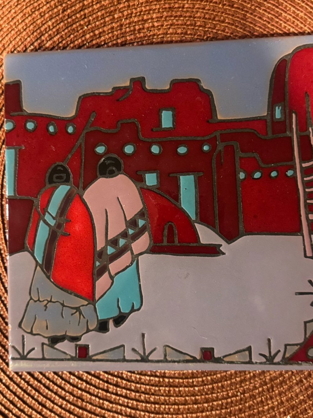 Genuine Mag Mor Studios ceramic art tile, 8" x 8",